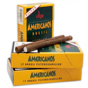 Villiger Americanos Brasil Cigarillos Filter 17 Stück = Packung (-3% CV24-Packungsrabatt)
