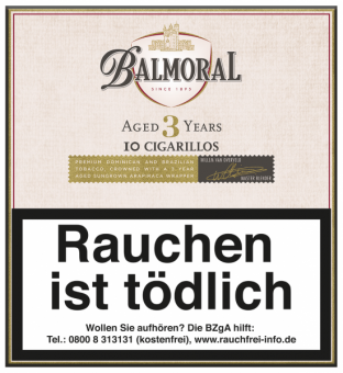 Balmoral Aged 3 Years Cigarillos 10 Stück = Packung (-3% CV24-Packungsrabatt)