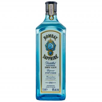 Bombay Sapphire Dry Gin 1000 ml = Flasche 