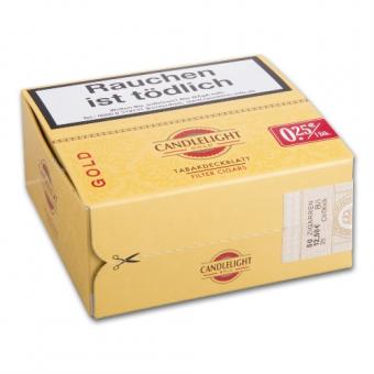 Candlelight Gold / Vanille Filter Cigarillos im Display 50 Stück = Packung