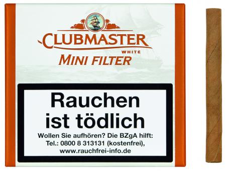 Clubmaster Mini Filter White 20 Stück = Packung (-3% CV24-Packungsrabatt) 