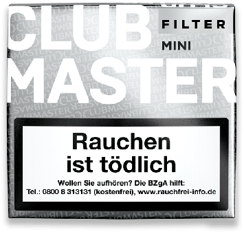Clubmaster Mini Filter White 20 Stück = Packung (-3% CV24-Packungsrabatt) 20 Stück = Packung (-3% CV24-Packungsrabatt)