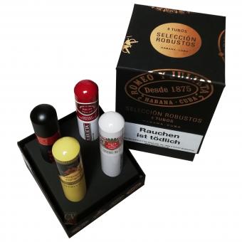 Habanos 4 Tubos Seleccion Robusto 4 Stück im Tubo = Geschenkbox 