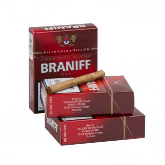 Braniff Red Cigarillos 23 Stück = 1 Packung