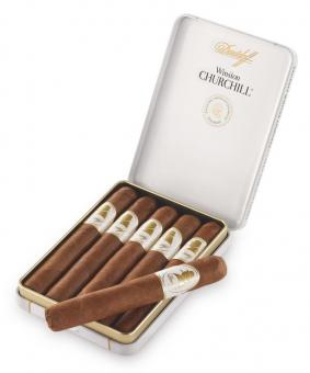 Davidoff Winston Churchill Short Cigars Petit Panatela 5 Stück = Metallbox (-3% CV24-Packungsrabatt)