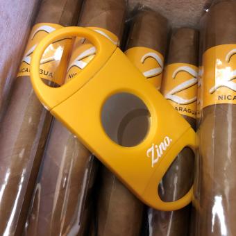 Zigarren-Abschneider "Zino" Kunststoff orange 22mm 