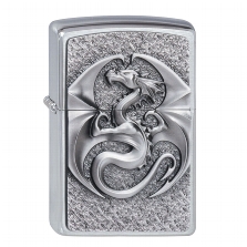 ZIPPO chrom gebürstet Anne Stokes Dragon 3D Emblem 2002545 