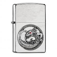 ZIPPO chrom gebürstet Dragon Emblem 2007134 