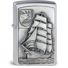 ZIPPO chrom gebürstet Gorch Fock 1300177  