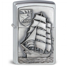 ZIPPO chrom gebürstet Gorch Fock 1300177 