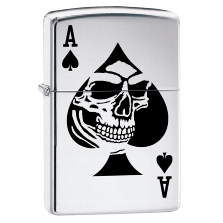 ZIPPO chrom poliert Ace of Spade Skull 60005772 