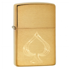 ZIPPO messing gebürstet Ace of Spade Design 60005727  