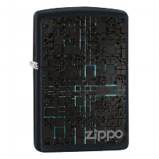 ZIPPO schwarz matt Blue Neon Design 60005303 
