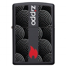 ZIPPO schwarz matt Dot Pattern Design 60004369 
