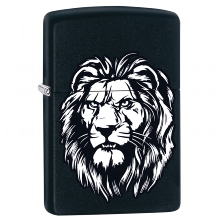 ZIPPO schwarz matt Lion Design 60005353 