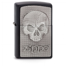 ZIPPO schwarz matt Phantom Zippo Skull Emblem 2003546 