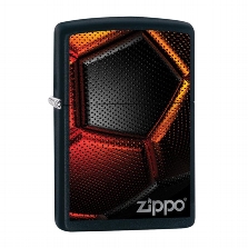 ZIPPO schwarz matt Soccer Ball Design 60005300 
