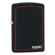 ZIPPO schwarz matt Zippo Logo Border 60001437 