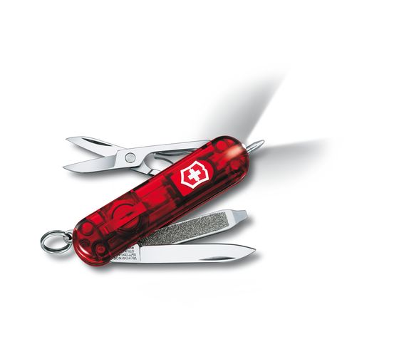 Cigarrenversand24 Victorinox Signature Lite red transparent Zigarren kaufen gunstiger Tabak und Whisky online bestellen